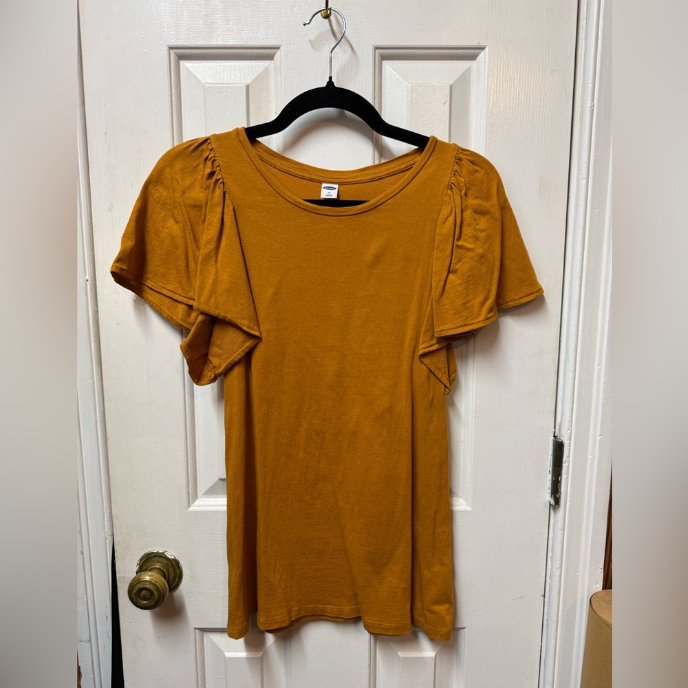 Old Navy Women's Goldenrod Flutter Sleeve Top